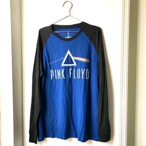 Pink Floyd Raglan Long Sleeve Band Tee Men Unisex